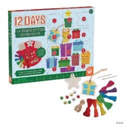 12 Days Of Cross Stitch Wood Ornaments