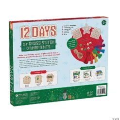 12 Days Of Cross Stitch Wood Ornaments -Bright Minds Store 12 days of cross stitch wood ornaments14122506 a05