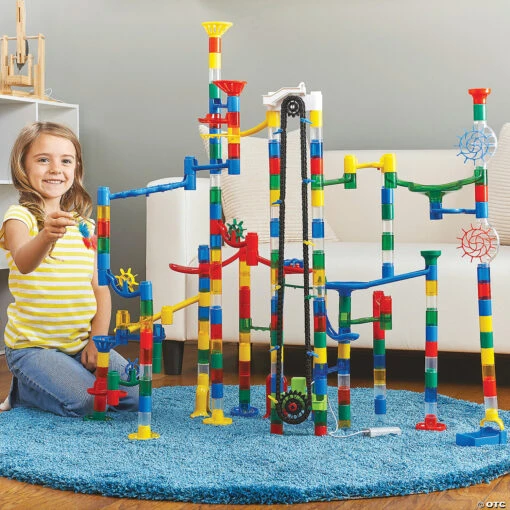215 Piece Mega Marble Run With Motorized Marble Elevator