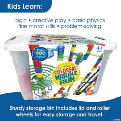 400 Piece Colossal Elevator Marble Run -Bright Minds Store 400 piece colossal elevator marble run14100196 a05