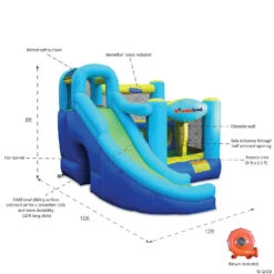 Bounceland Ultimate Combo Inflatable Bounce House And Ball Pit -Bright Minds Store bounceland ultimate combo inflatable bounce house and ball pit14097498 a02