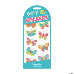 Butterflies Furry Stickers: Pack Of 12