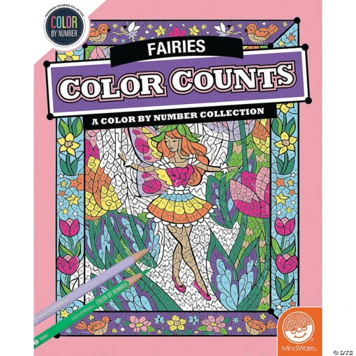 Color By Number Color Counts: Fairies