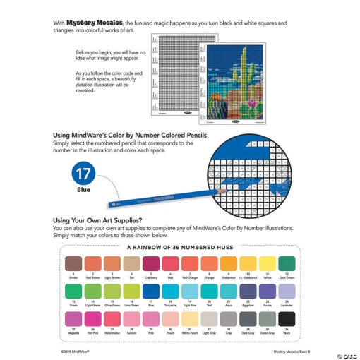 Color By Number Mystery Mosaics: Book 9 - Image 4
