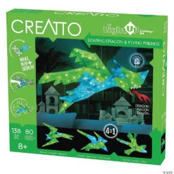 Creatto Illuminated 3D Folding Kit: Soaring Dragon And Flying Friends