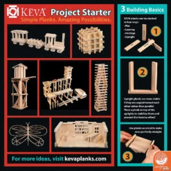 KEVA Building Idea Cards: Set Of 4