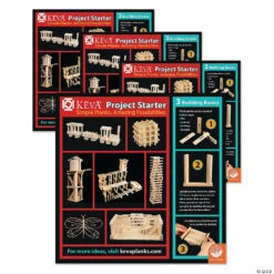 KEVA Building Idea Cards: Set Of 4 -Bright Minds Store keva building idea cards set of 413717442 a02