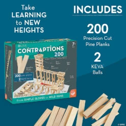 KEVA: Contraptions 200 Plank Set -Bright Minds Store keva contraptions 200 plank set49020 a02