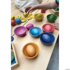 Learning Advantage Rainbow Wooden Bowls, Set Of 7 Colors -Bright Minds Store learning advantage rainbow wooden bowls set of 7 colors14103783 a04