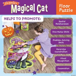 Magical Black Cat Floor Puzzle -Bright Minds Store magical black cat floor puzzle14118728 a02