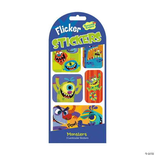 Monsters Flicker Stickers: Pack Of 12