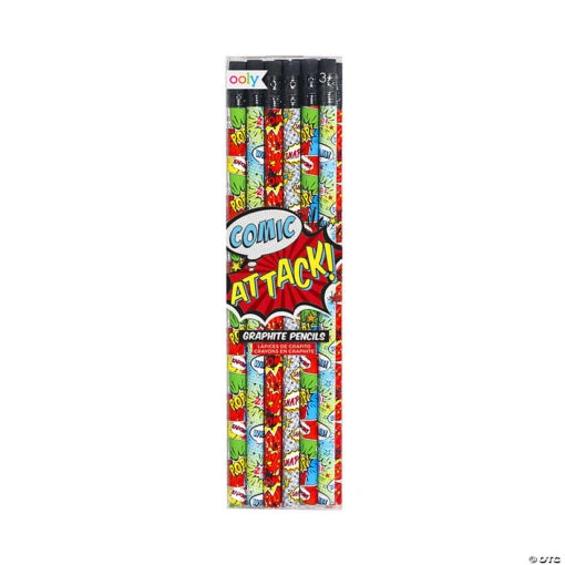 Ooly Comic Attack Pencils: Set Of 12