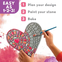 Paint Your Own Stepping Stone: Heart -Bright Minds Store paint your own stepping stone heart13818688 a05
