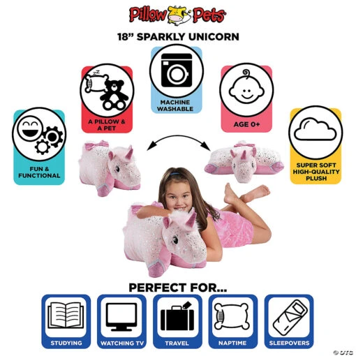Pillow Pet - Sparkly Pink Unicorn - Image 4
