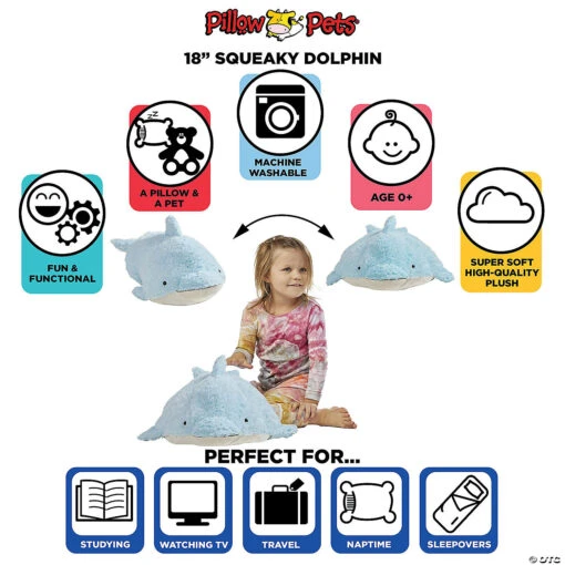 Pillow Pet - Squeaky Dolphin - Image 4