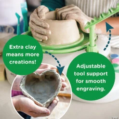 Pottery Wheel, Clay Refill And FREE Tool Kit: Set Of 3 -Bright Minds Store pottery wheel clay refill and free tool kit set of 314109288 a02