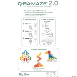 Q-BA-MAZE 2.0: Big Box Plus FREE Light-Up Cubes -Bright Minds Store q ba maze 2 0 big box plus free light up cubes48168 a05