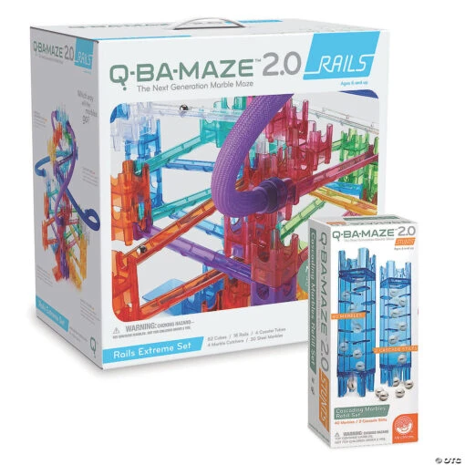 Q-BA-MAZE 2.0: Rails Extreme Set With FREE Light-Up Cube Pack - Image 2