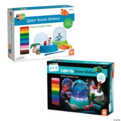 Set Of 2: Make Your Own Glitter & Light Up Snow Globes