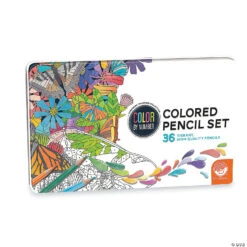 Set Of 36 Colored Pencils In A Tin