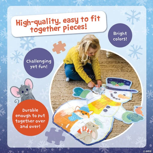Shimmery Snowman Floor Puzzle - Image 2