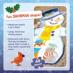 Shimmery Snowman Floor Puzzle -Bright Minds Store shimmery snowman floor puzzlepz38 a02