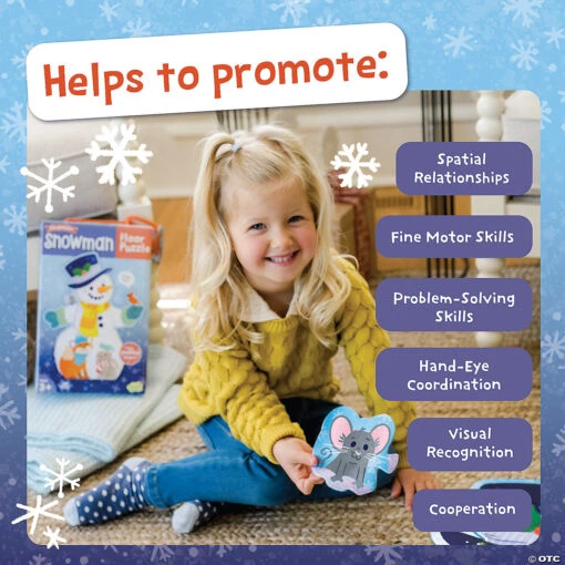 Shimmery Snowman Floor Puzzle - Image 4