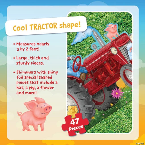 Shiny Tractor Floor Puzzle - Image 3