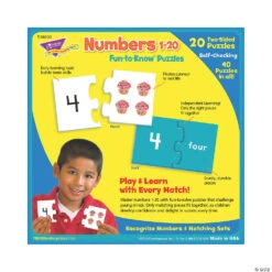 TREND Enterprises, Inc. Numbers 1-20 Fun-to-Know® Jigsaw Puzzles Activity -Bright Minds Store trend enterprises inc numbers 1 20 fun to know jigsaw puzzles activity13965395 a02